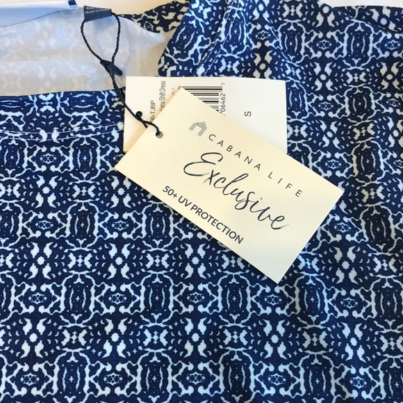 Cabana Life Blue Palms Cabana Shift Dress Size S NWT - Picture 5 of 9